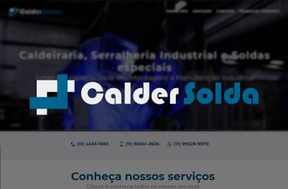 Criação de site para Calder Soldas Criação de site para a empresa de soldagem de metais e caldeiraria