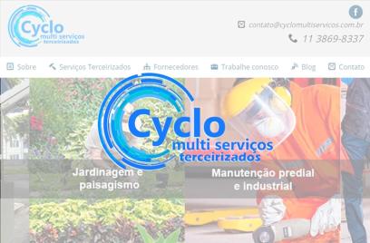 Criação de site para Cyclo - Multi Serviços terceirizados Criação de site e blog para empresa de prestação de serviços terceirizados